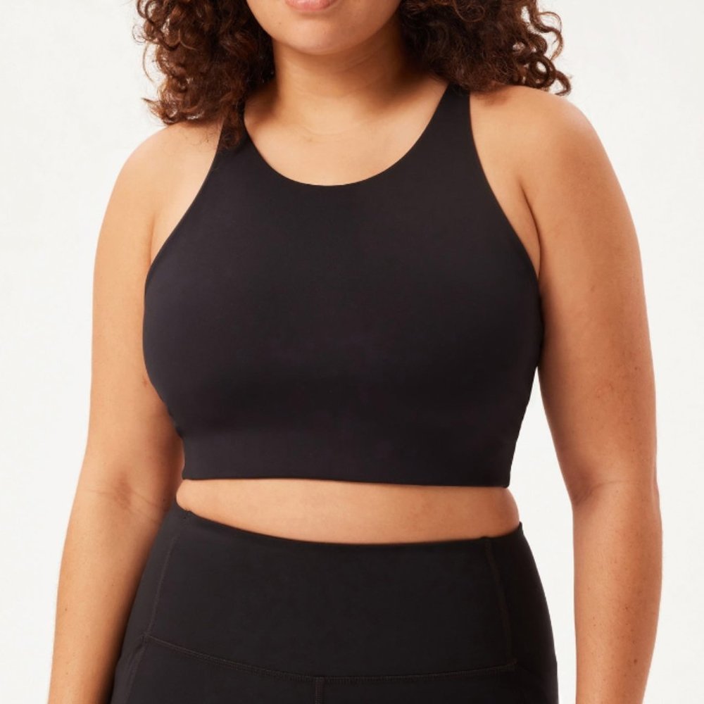 girlfriend collective Topanga Bra black size small